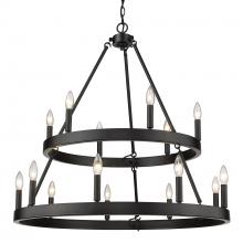  1017-69 BLK - Alastair 2 Tier 6+9 Light Chandelier in Matte Black